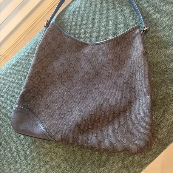 Gucci Monogram Canvas Britt Hobo Bag Black - Picture 3 of 3